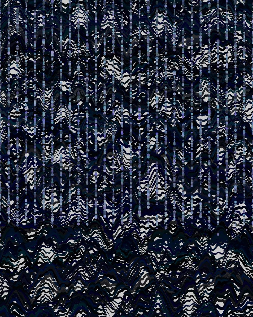 Endless 環系列輸出之一：層層旋轉的六邊形線環。